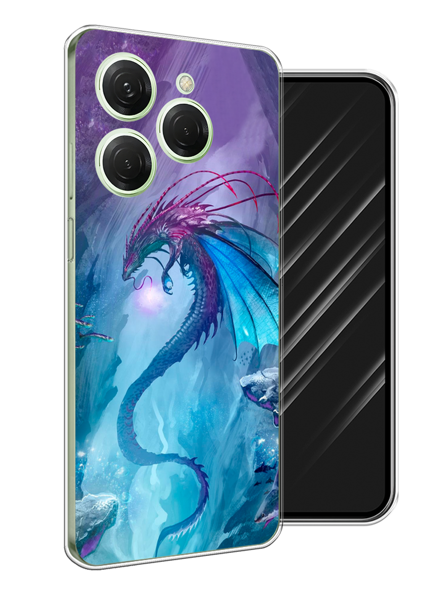 

Чехол Awog на Tecno Spark 20 Pro "Водный дракон", Голубой;фиолетовый;синий, 304850-1