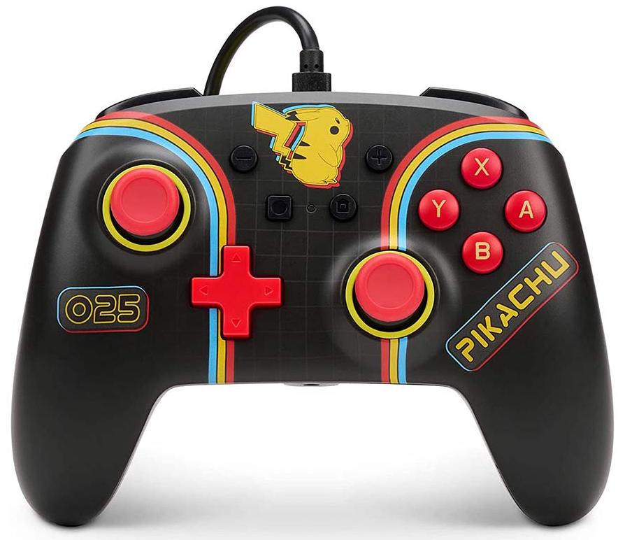 Геймпад проводной PowerA Enhanced Wired Controller (Оригинал) Pikachu Arcade (Switch)