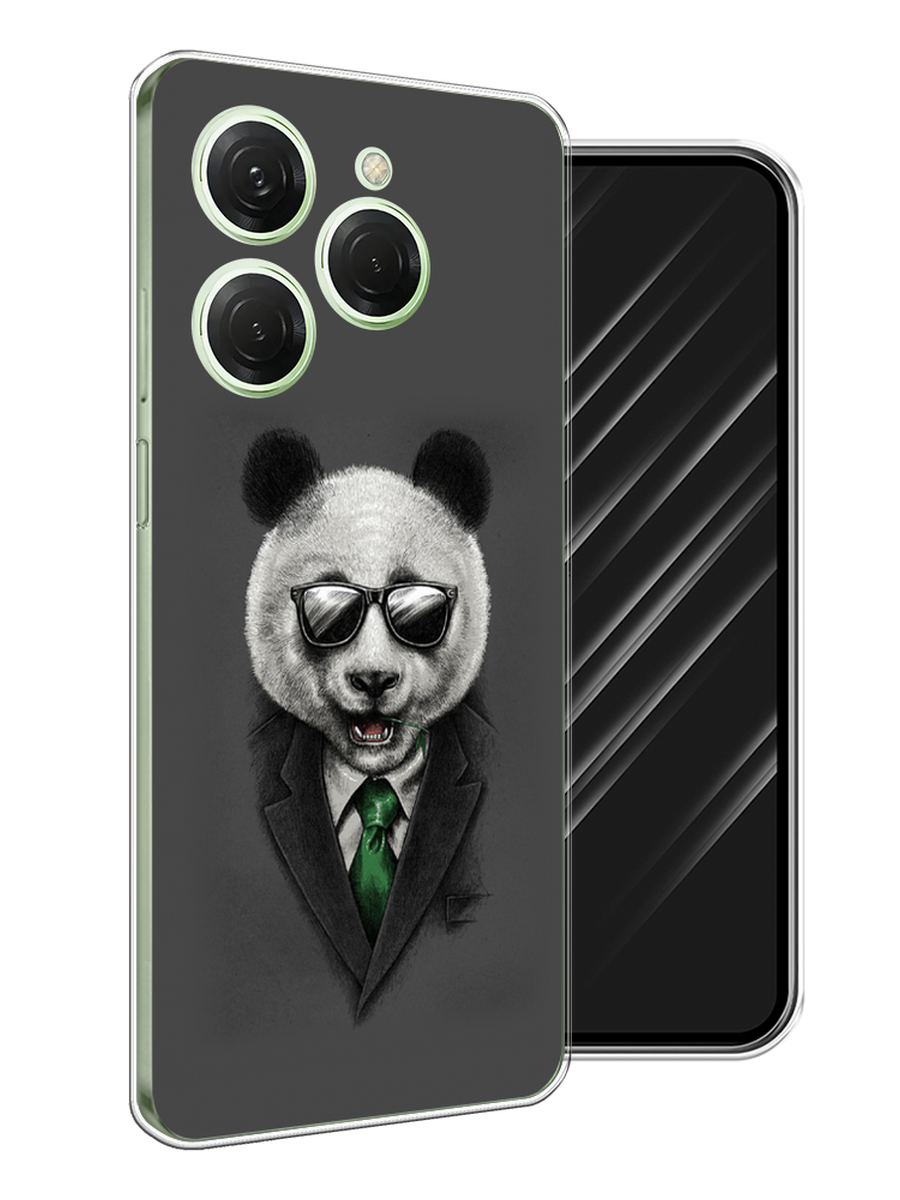 

Чехол Awog на Tecno Spark 20 Pro "Деловая панда", Серый;зеленый, 304850-1