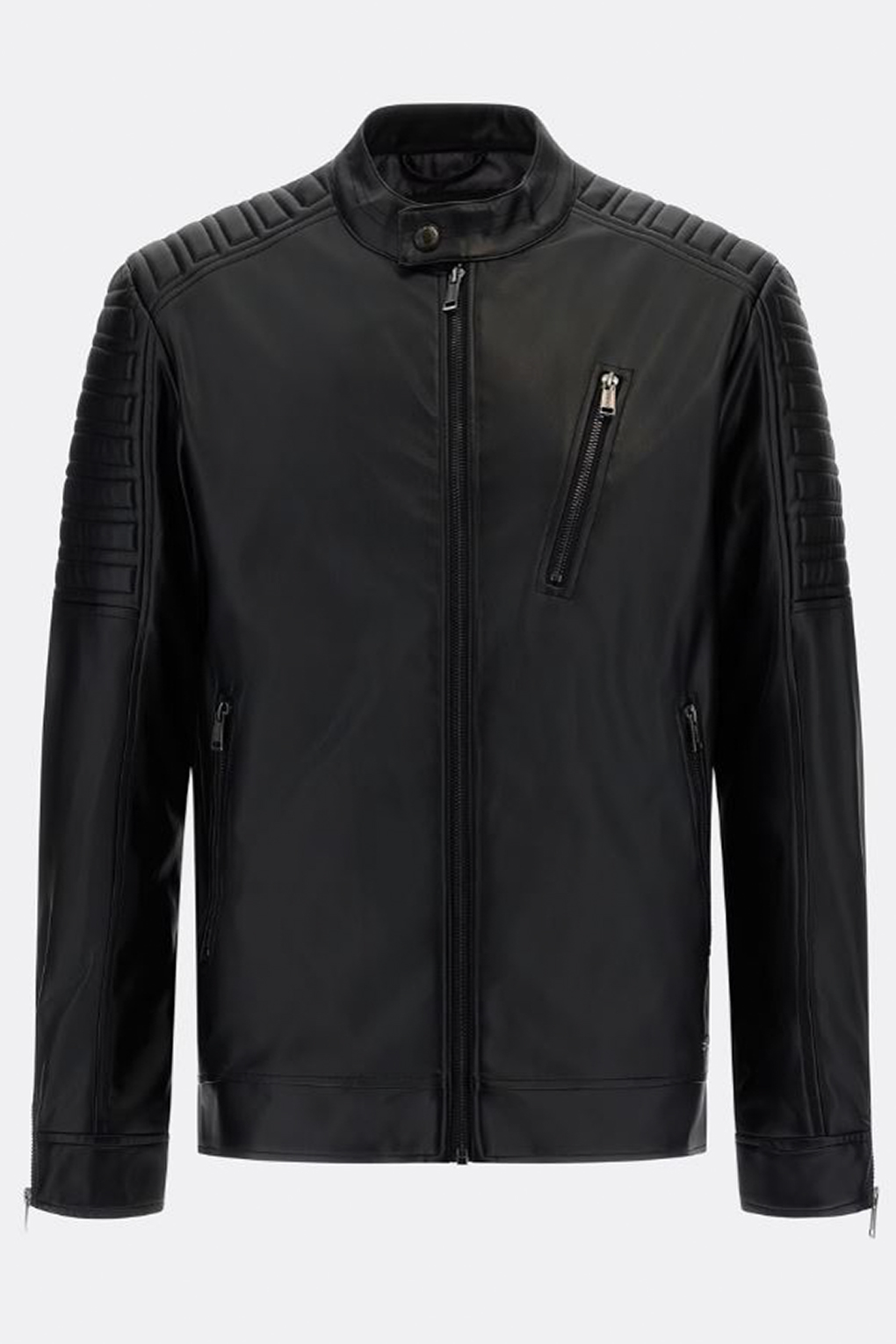 Кожаная куртка мужская Guess M3RL16 WF4C0 черная XL