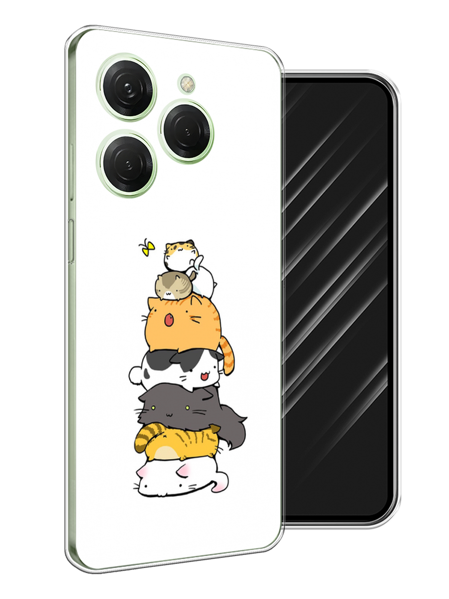 

Чехол Awog на Tecno Spark 20 Pro "Бутерброд из котиков", 304850-1