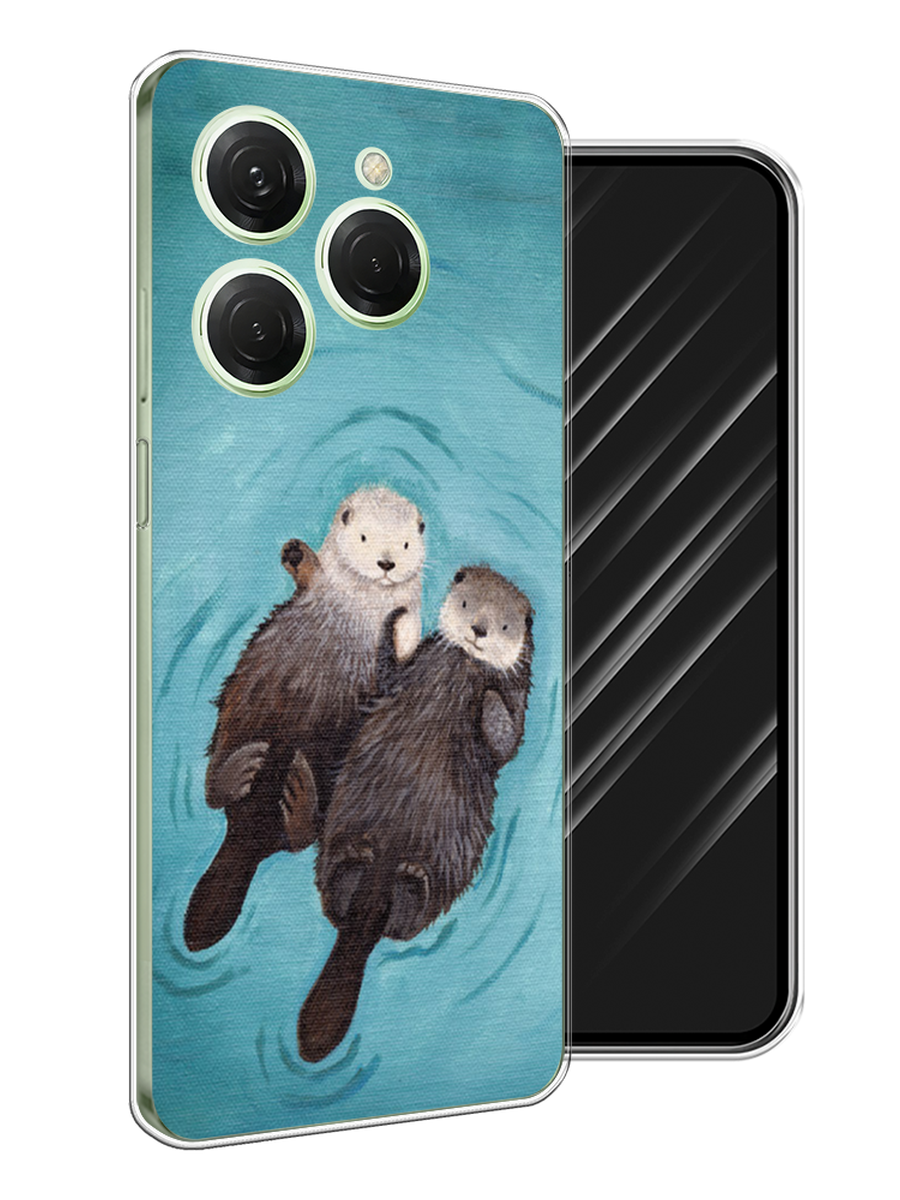 

Чехол Awog на Tecno Spark 20 Pro "Парочка бобров", Голубой, 304850-1