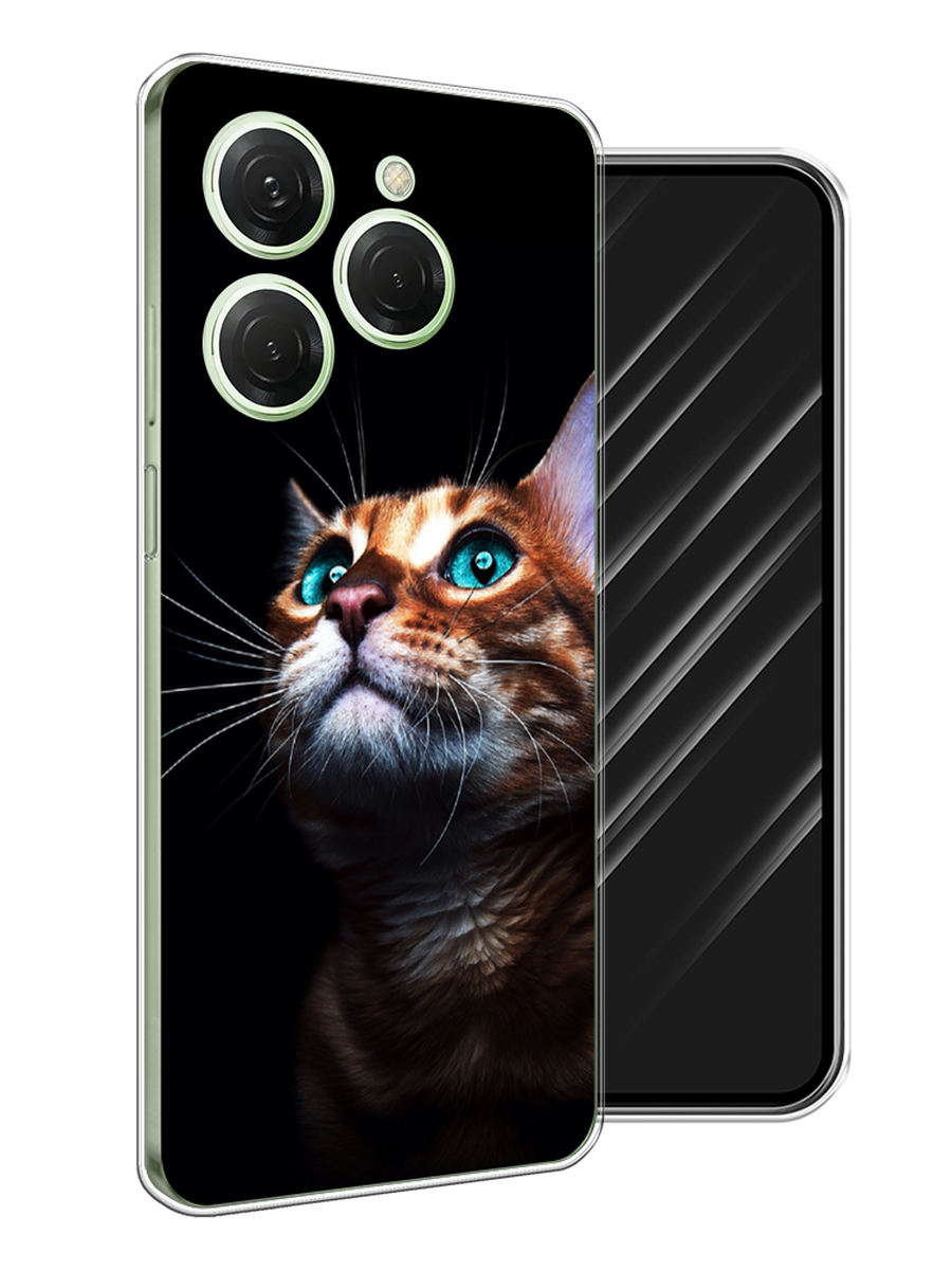 

Чехол Awog на Tecno Spark 20 Pro "Мечтательный кот", Коричневый, 304850-1