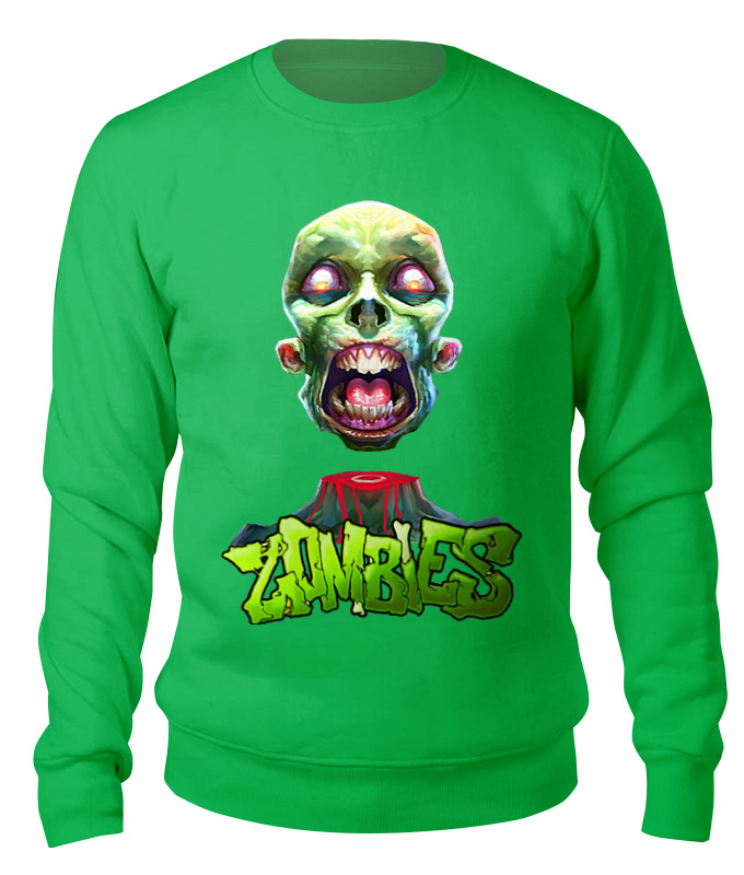 

Свитшот унисекс Printio Zombie зеленый S, Zombie