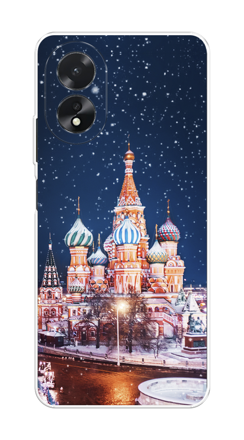 Чехол на Oppo A38/A18 "Москва 1" 2515350-1 коричневый,  синий,  белый