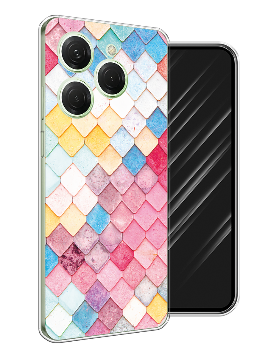 

Чехол Awog на Tecno Spark 20 Pro "Нежные ромбики", Красный, 304850-1