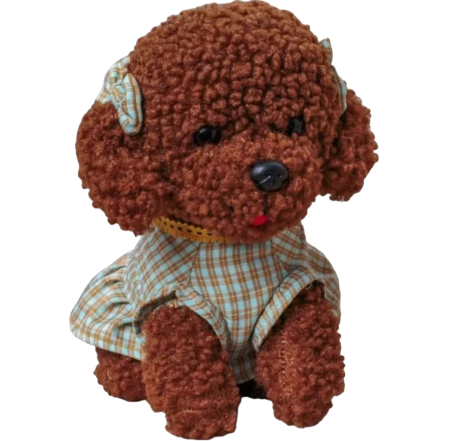 Мягкая игрушка To-ma-to собака пудель коричневый 22 см