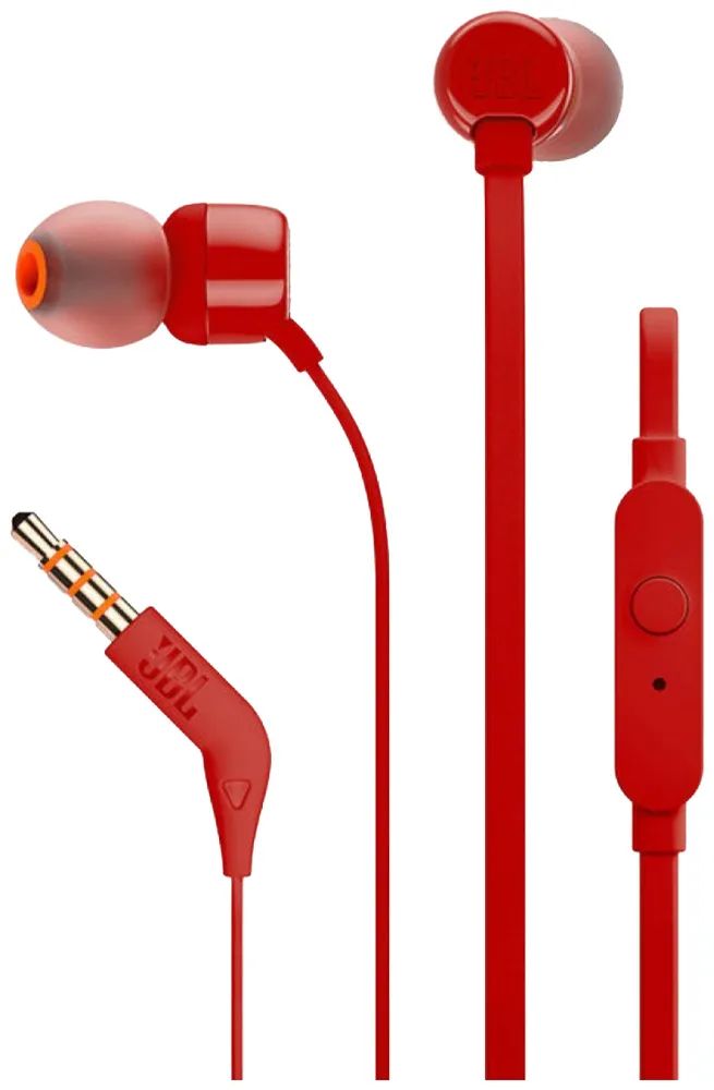 

Проводные наушники JBL T110 Red, T110