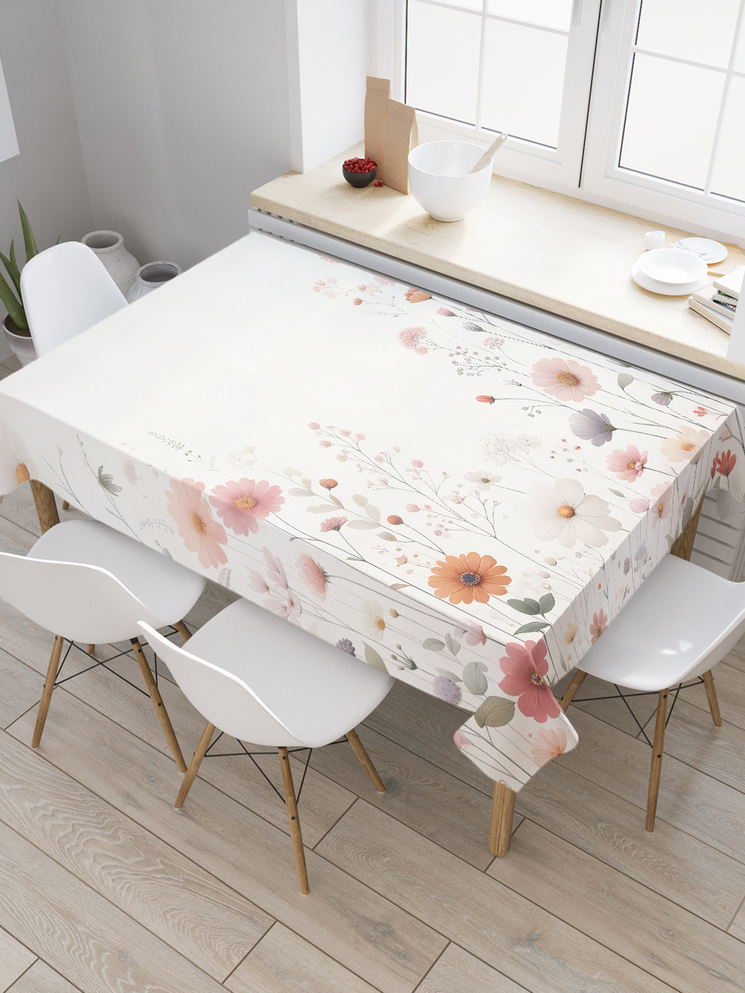 

Скатерть JoyArty Поляна цветов 120х145, tc_sd2939_120x145, Розовый, Поляна цветов