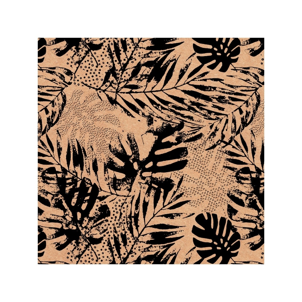 Бумага упаковочная Miland KRAFT, Тропики, 10 листов в рулоне, 70х100 см (УБ-2167)