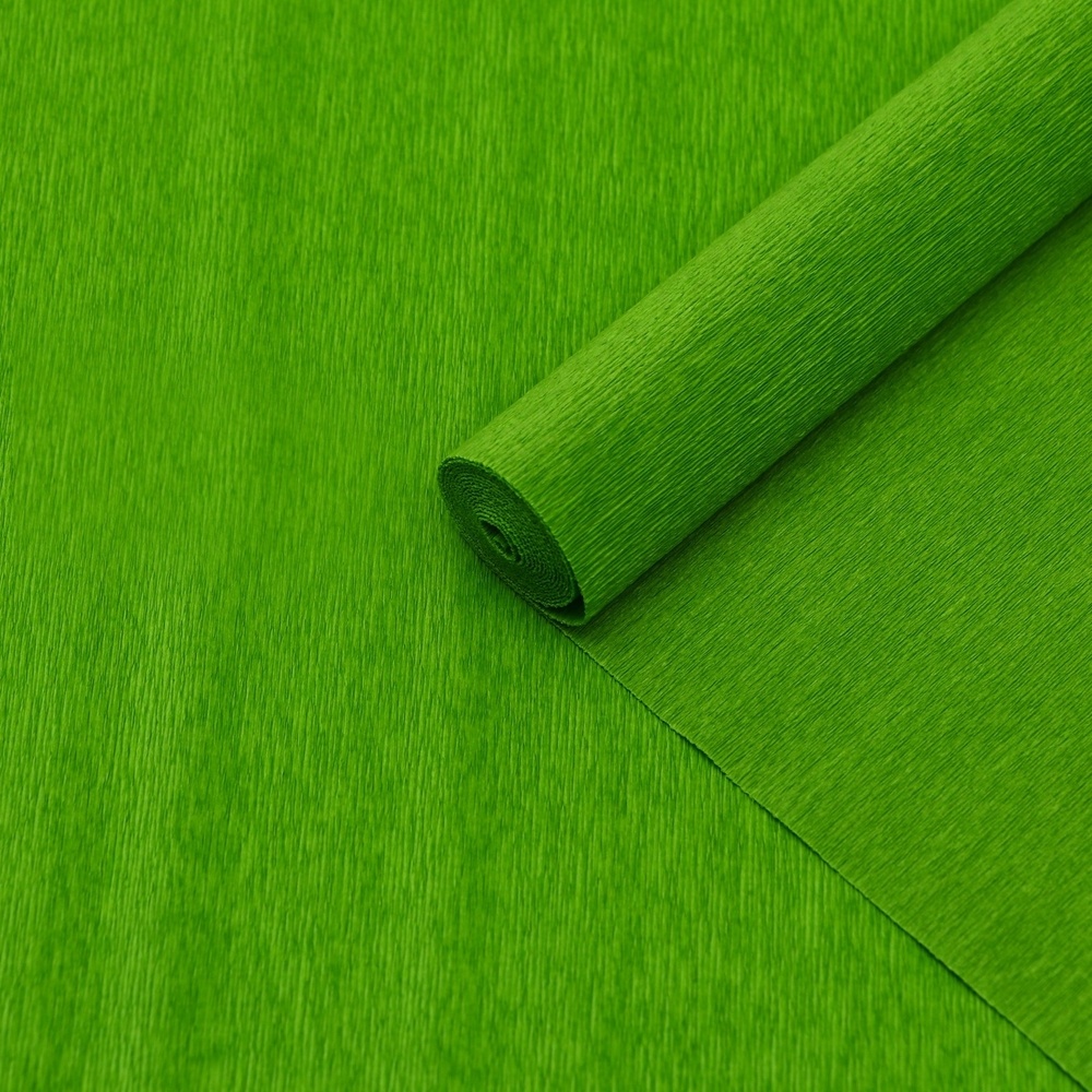 Бумага упаковочная КНР гофрированная, зеленая, 90 гр, 0,5х2,5 м (9626711)