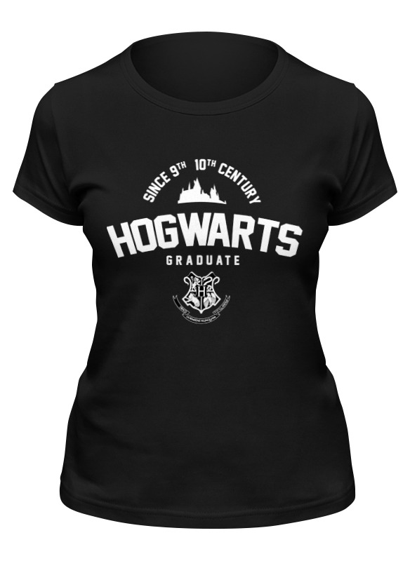 

Футболка женская Printio Hogwarts graduate черная XL, Hogwarts graduate
