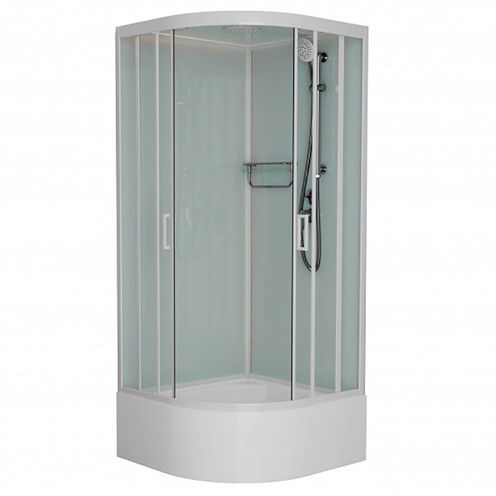 

Душевая кабина Frank F400/2 White 100x100x220 см, F400/2 White белый профиль