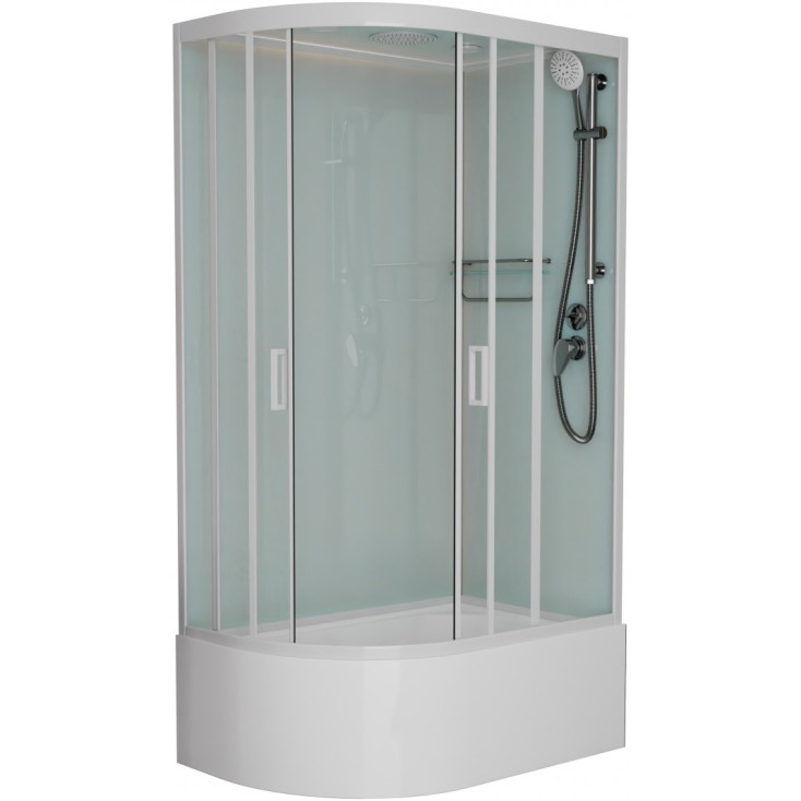 

Душевая кабина Frank F412/2R White 120x80x220 см, F412/2R правосторонняя White белый профиль