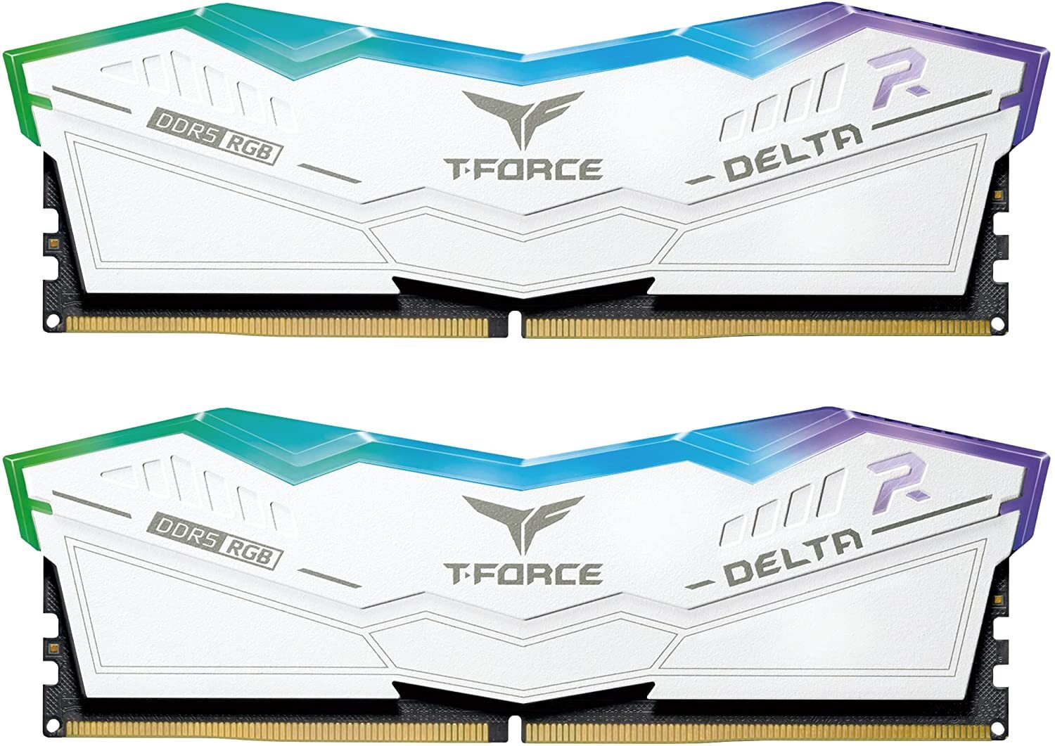 фото Оперативная память team group t-force delta rgb 32 гб белая (2x 16gb)