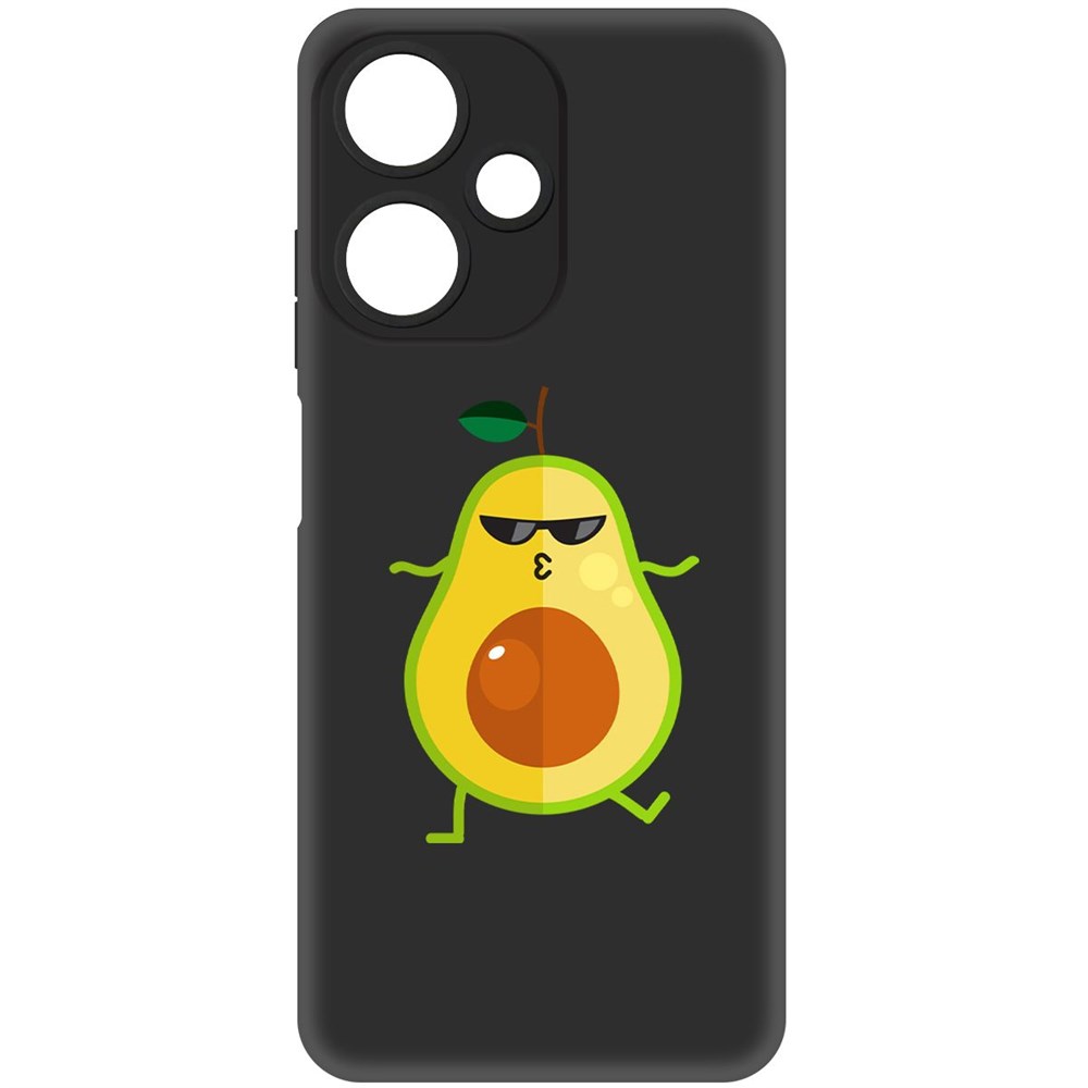 

Чехол-накладка Krutoff Soft Case Авокадо Стильный для Infinix Hot 30 Play черный