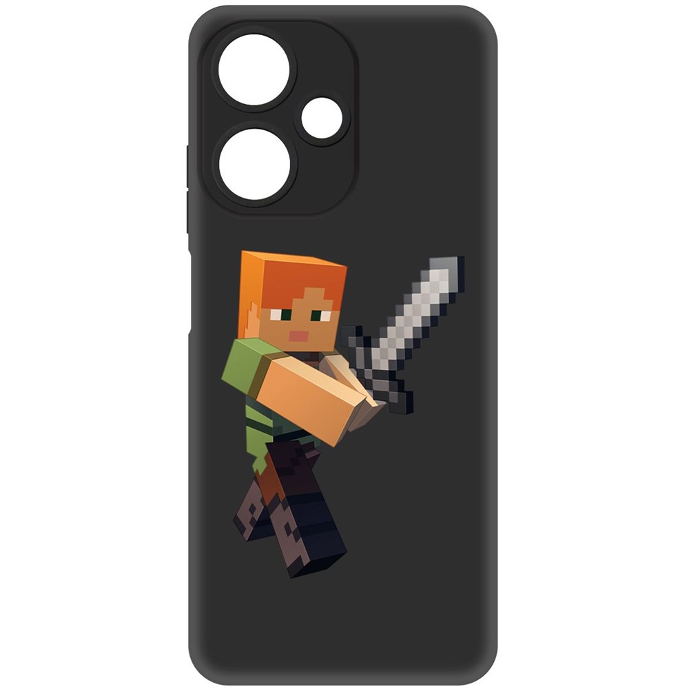 

Чехол-накладка Krutoff Soft Case Minecraft-Алекс для Infinix Hot 30 Play черный