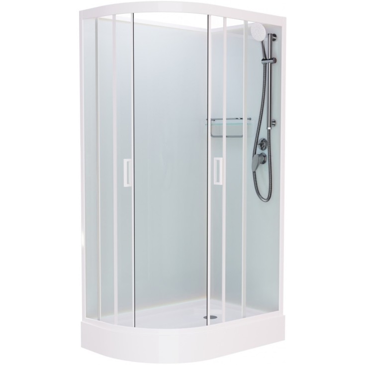 

Душевая кабина Frank F418R М White без крыши матовое стекло Размер:100x80x220 см, F418R М White