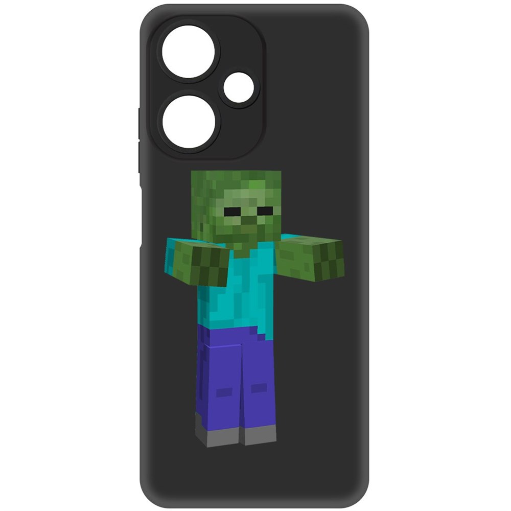 

Чехол-накладка Krutoff Soft Case Minecraft-Гигант для Infinix Hot 30 Play черный