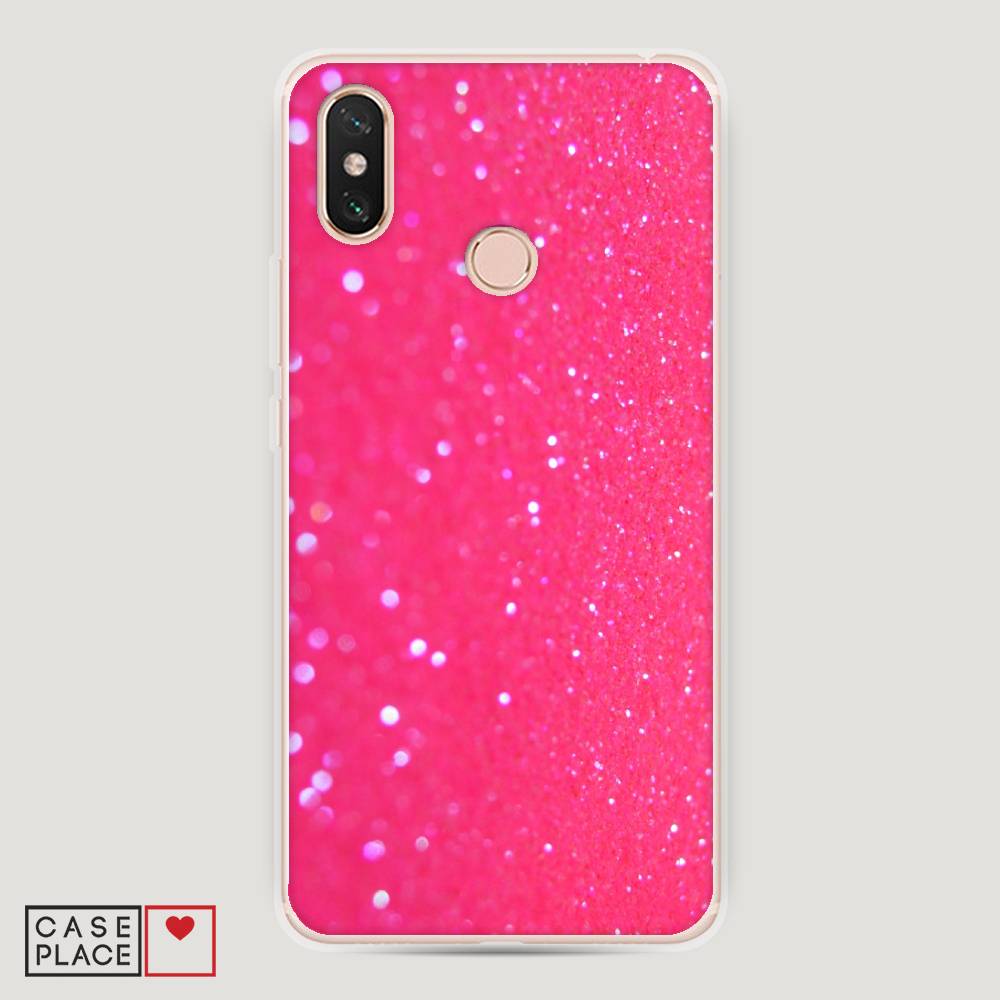 

Пластиковый чехол "Малиновые блестки рисунок" на Xiaomi Mi Max 3