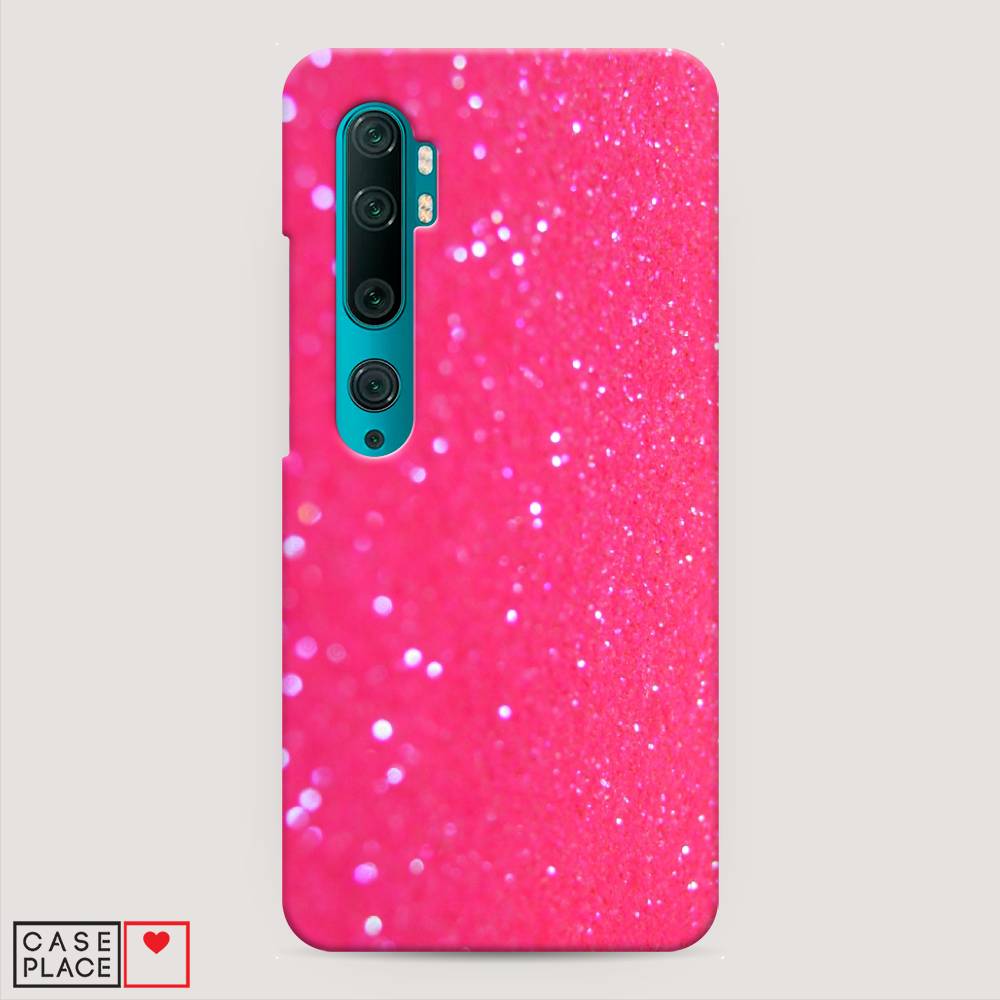 

Пластиковый чехол "Малиновые блестки рисунок" на Xiaomi Mi Note 10
