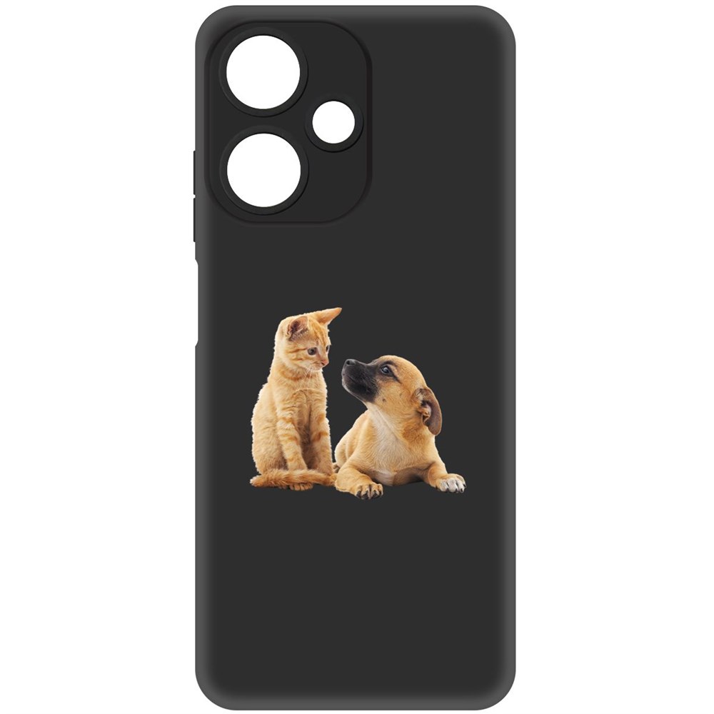 

Чехол-накладка Krutoff Soft Case Лучшие друзья для Infinix Hot 30 Play черный