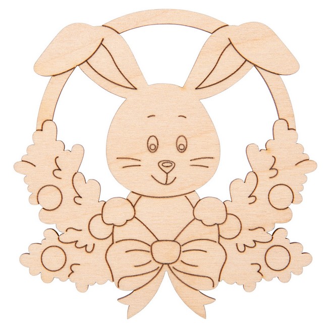 

Mr. Carving Заготовка для декорирования Подвеска Зайчик №2 фанера ВД-1100, 8.5x8.5 см от