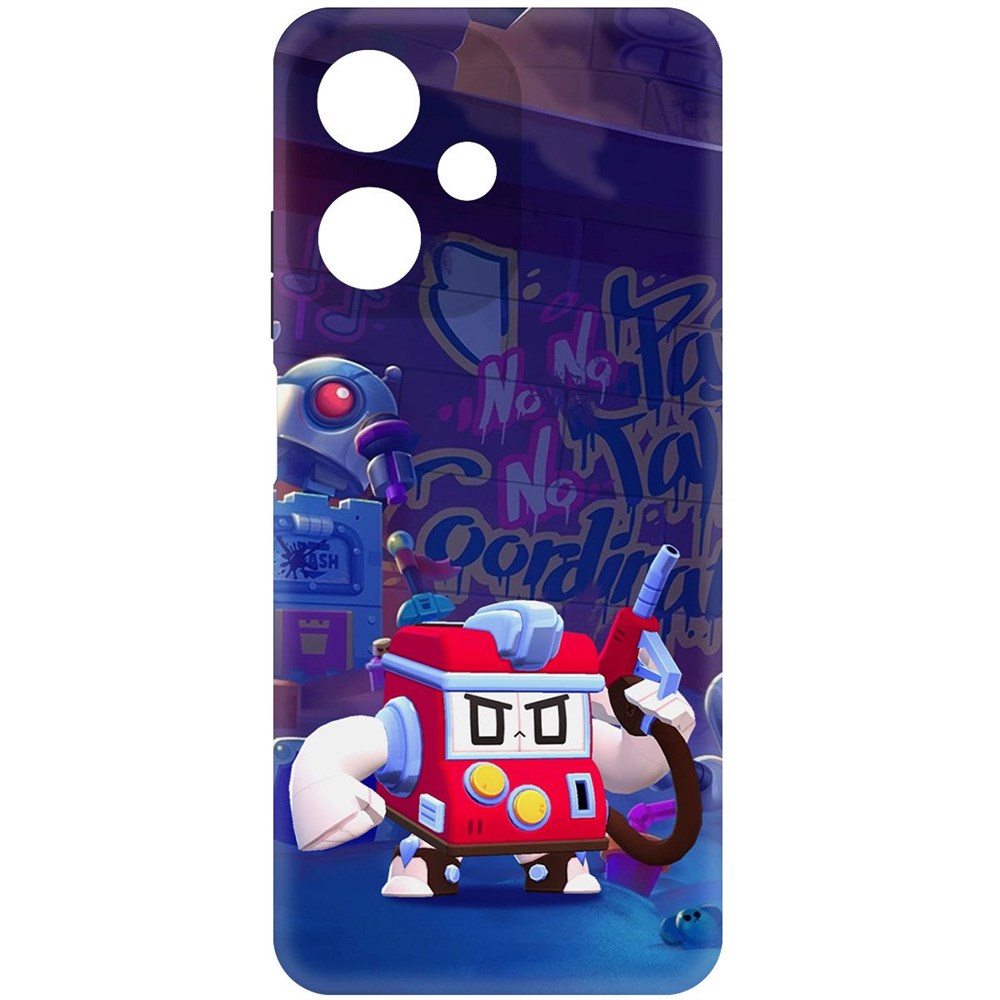 

Чехол-накладка Krutoff Soft Case Brawl Stars - V8-БИТ для Infinix Hot 30 Play черный