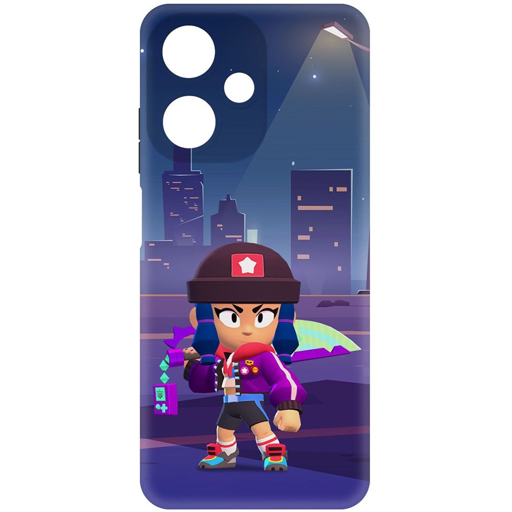 

Чехол-накладка Krutoff Soft Case Brawl Stars - Героиня Биби для INFINIX Hot 30 Play черный