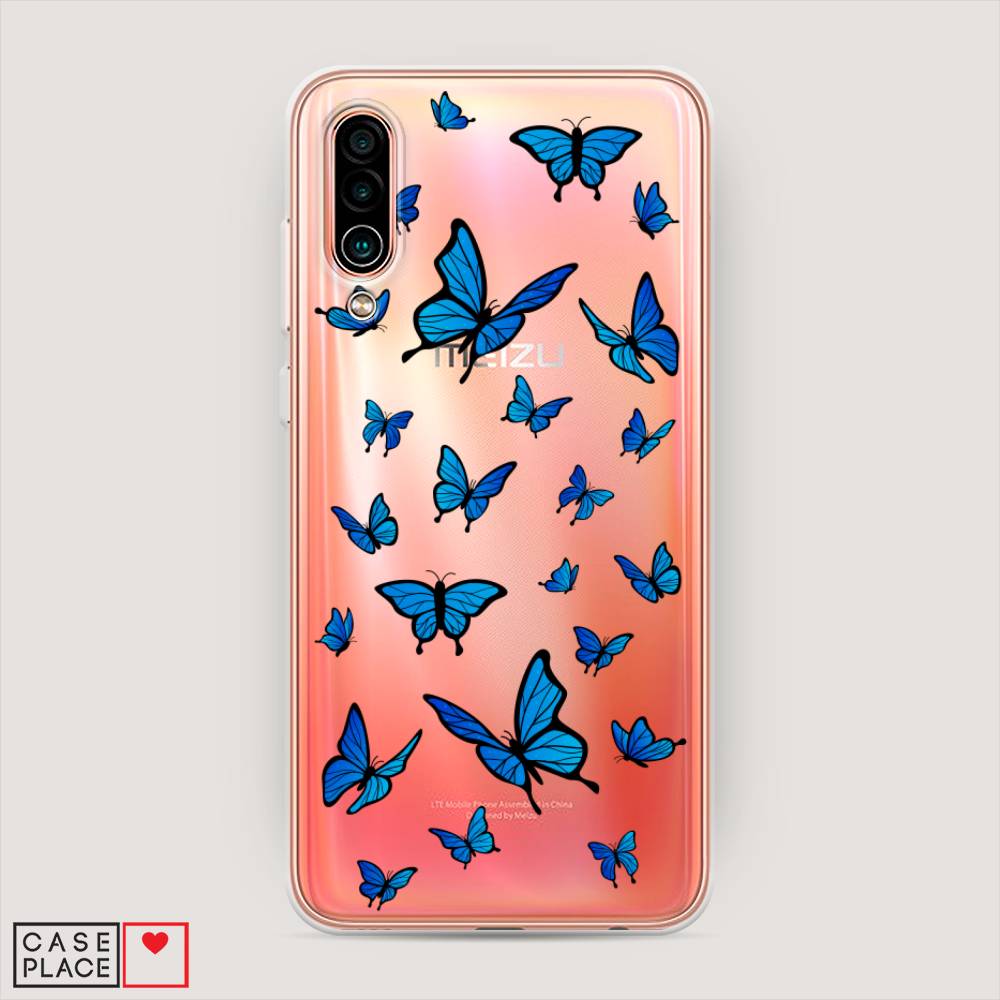 

Чехол Awog на Meizu 16Xs "Синие бабочки", Синий;белый, 73450-1