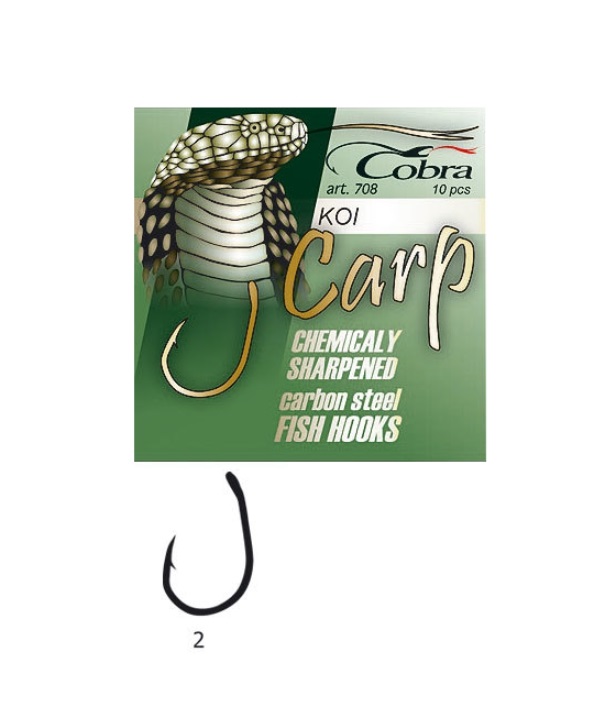 

Рыболовные крючки Cobra Carp Koi 2, 10 шт., Koi