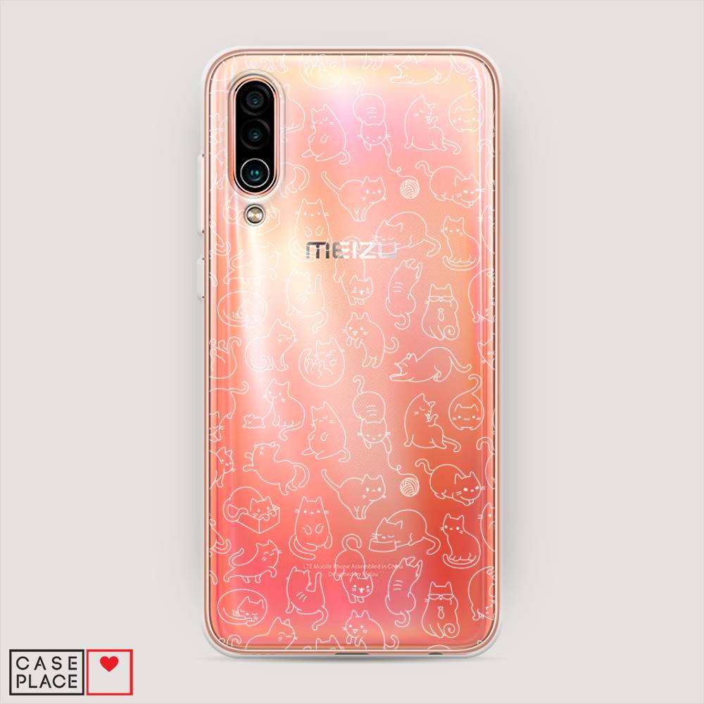 

Чехол Awog на Meizu 16Xs "Шкодливые котики", Черный;белый;серый, 73450-2