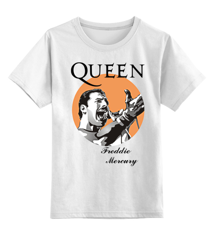 фото Футболка детская printio freddie mercury - queen цв. белый р. 140