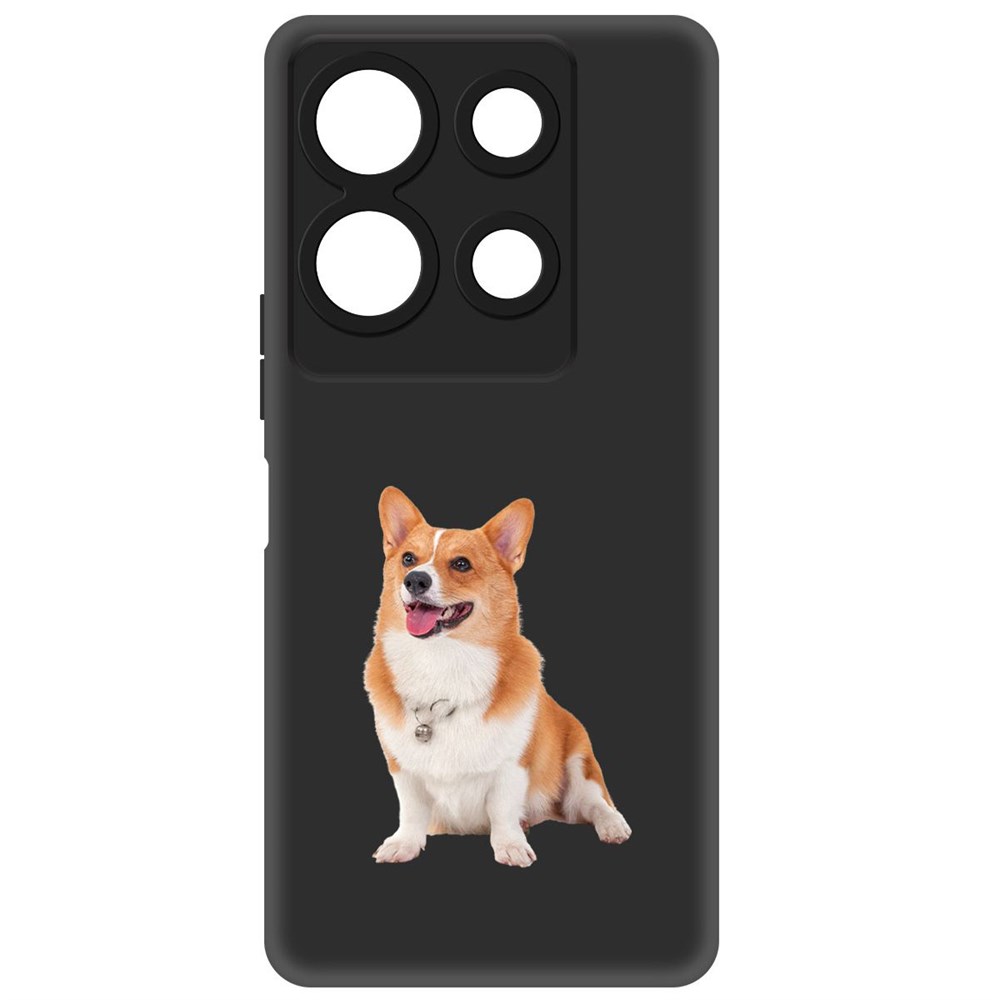

Чехол-накладка Krutoff Soft Case Корги для INFINIX Note 30 VIP черный