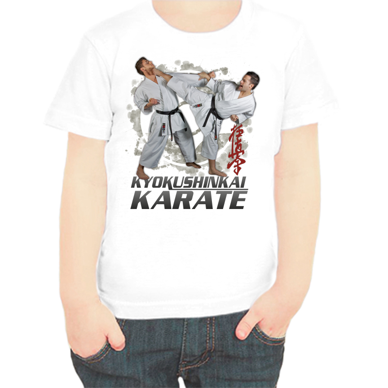 

Футболка мальчику белая 26 р-р Киокушин каратэ, Белый, fdm_kyokushinkal_karate