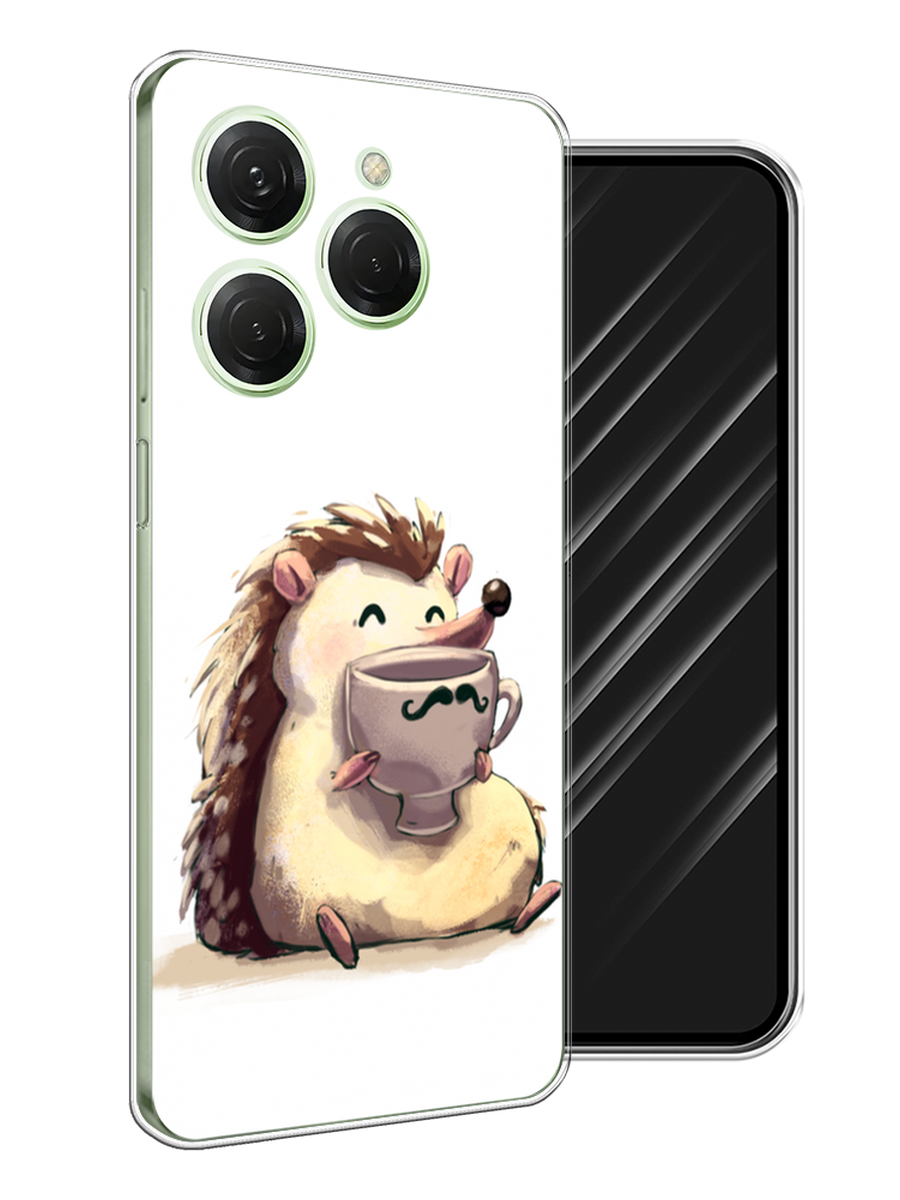 

Чехол Awog на Tecno Spark 20 Pro "Еж кофеман", Белый;коричневый;бежевый, 304850-1