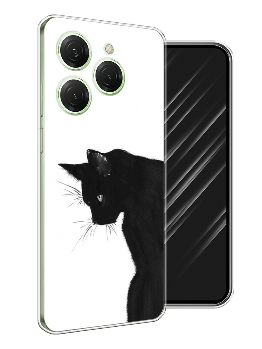 

Чехол Awog на Tecno Spark 20 Pro "Black cat", Черный;белый, 304850-1