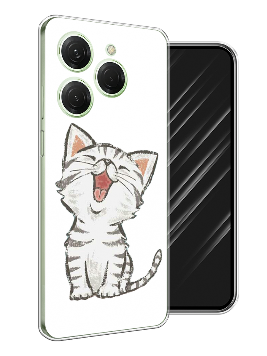 

Чехол Awog на Tecno Spark 20 Pro "Котенок рисованный", Серый;белый, 304850-1