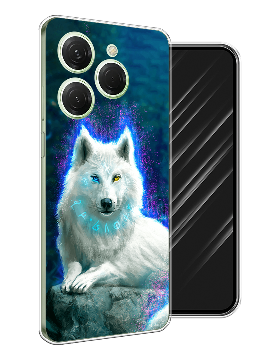 

Чехол Awog на Tecno Spark 20 Pro "Белоснежный волк", Белый;зеленый;фиолетовый, 304850-1