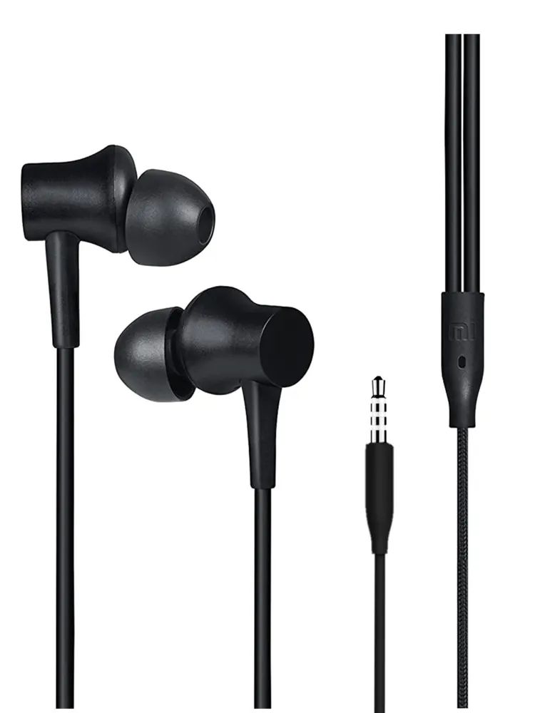 Наушники проводные Mi Piston Fresh In-Ear Headphones Basic с микрофоном  HSEJ03JY черные