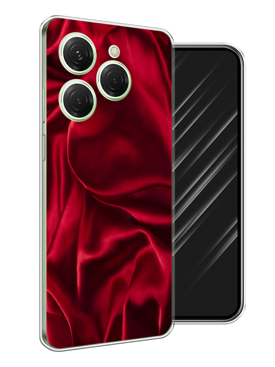 

Чехол Awog на Tecno Spark 20 Pro "Текстура красный шелк", 304850-1