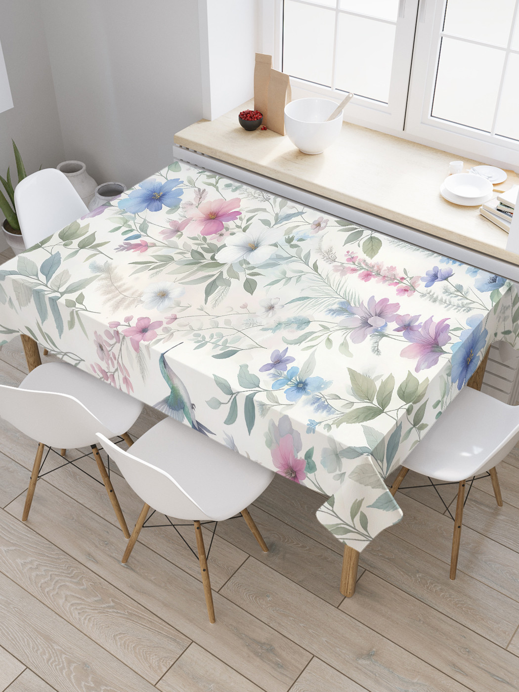 

Скатерть JoyArty Птички в цветах 120х145, tc_sd2266_120x145, Зеленый, Птички в цветах