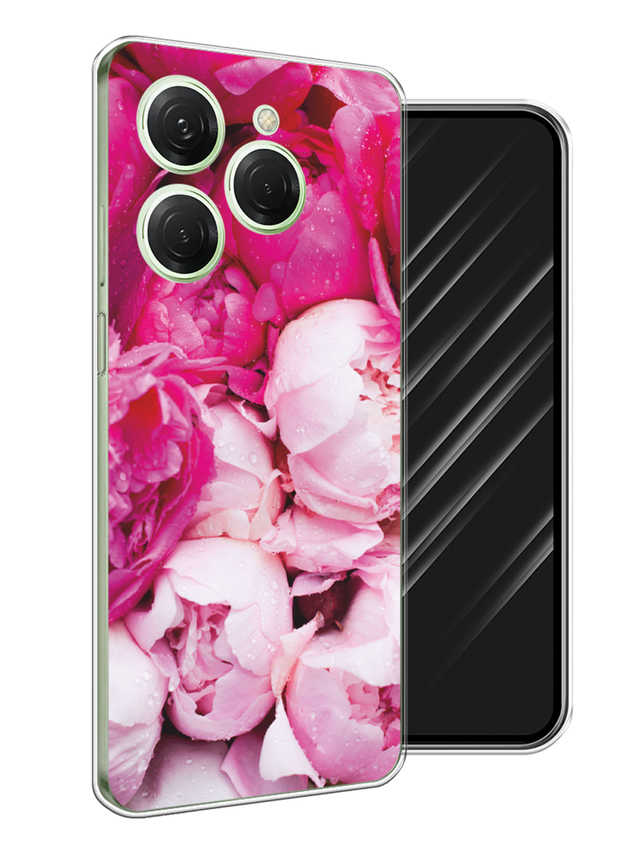 

Чехол Awog на Tecno Spark 20 Pro "Пионы розово-белые", Белый;розовый, 304850-1
