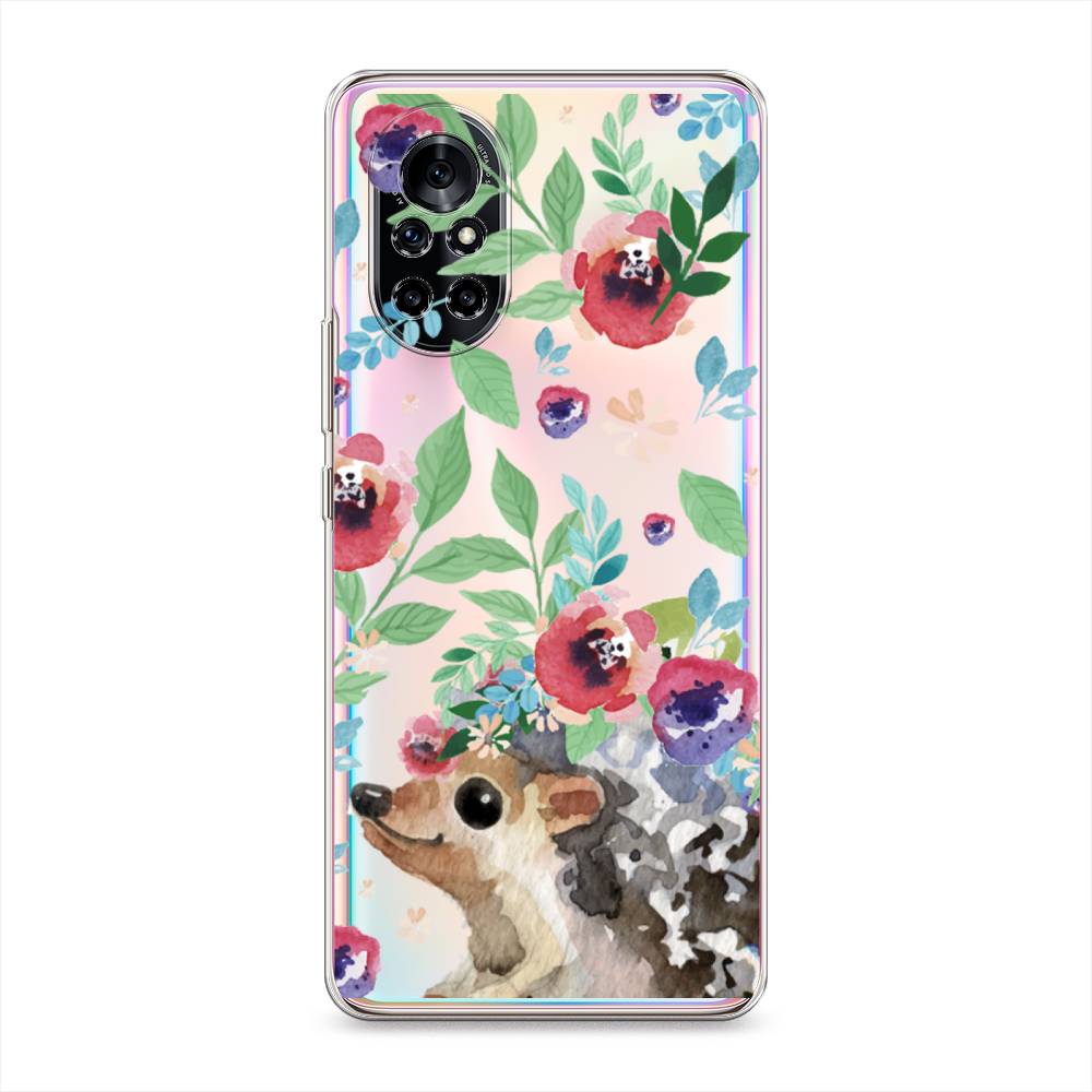 

Чехол Awog на Huawei Nova 8 "Ежик в цветах акварель", Разноцветный, 6105750-2
