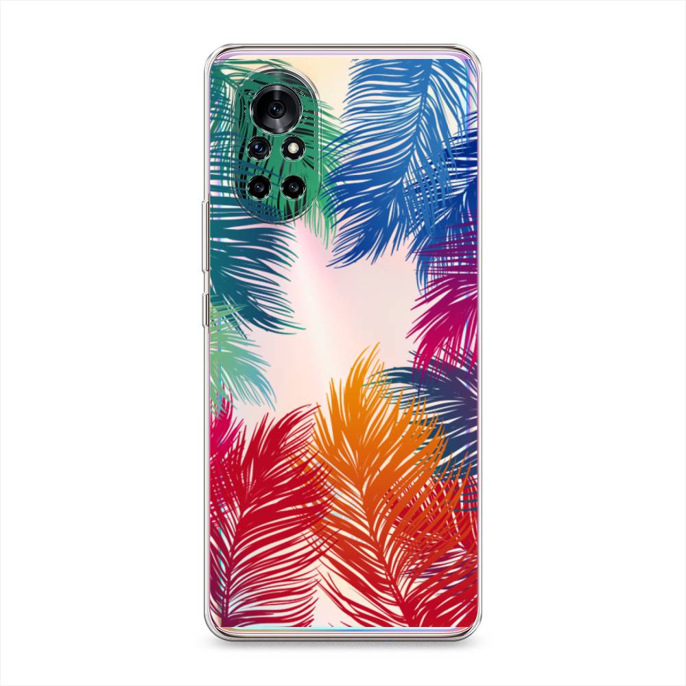 

Чехол Awog на Huawei Nova 8 "Рамка из перьев", Разноцветный, 6105750-4
