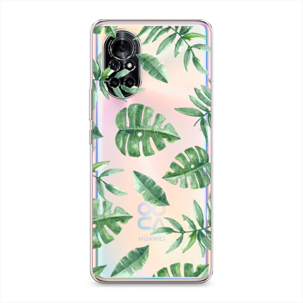 

Чехол Awog на Huawei Nova 8 "Нарисованные пальмовые листья", Разноцветный, 6105750-4