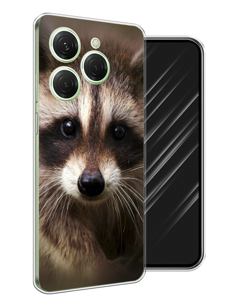 

Чехол Awog на Tecno Spark 20 Pro "Енот", Коричневый, 304850-1