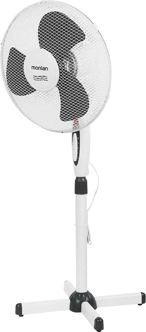 Вентилятор напольный Monlan MF-50SWG 50 Вт 52 см цвет бело-серый вентилятор напольный monlan mf 50sb 50 вт 43 5 см