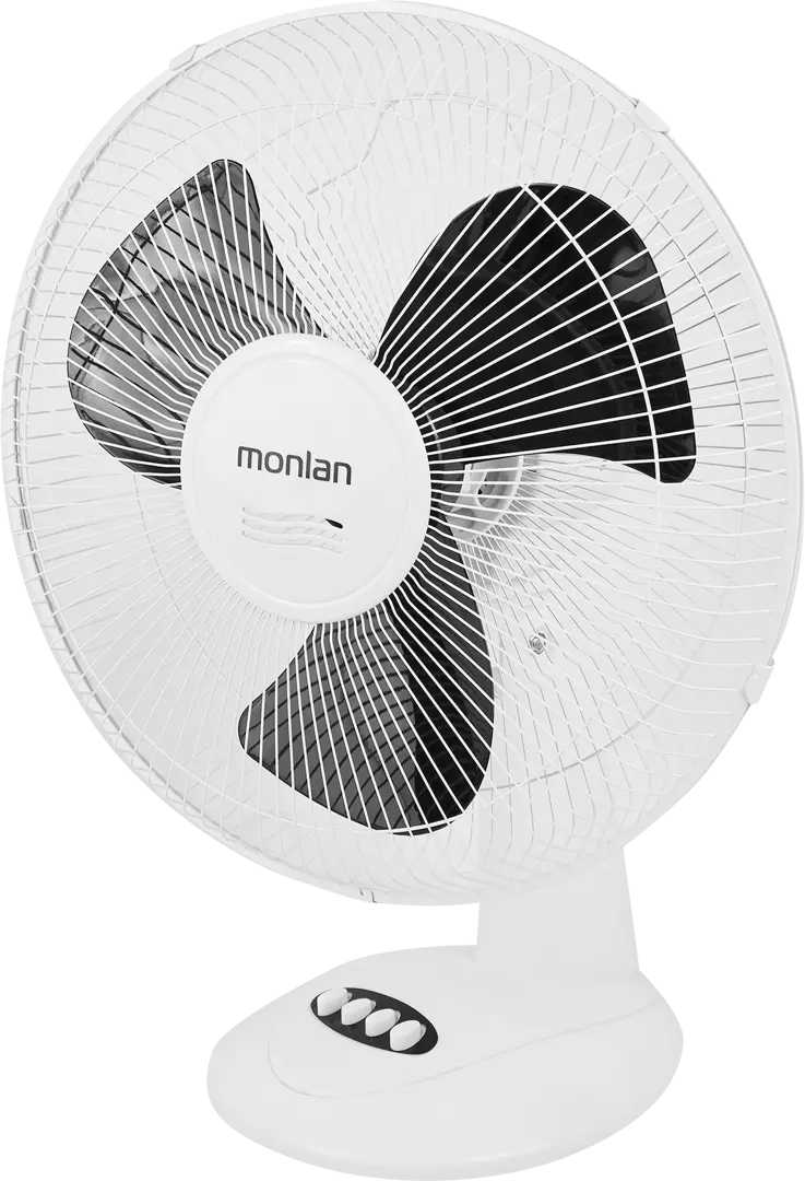 Вентилятор настольный Monlan MT-50BW 50 Вт 53 см цвет черно-белый вентилятор настольный monlan mt 30w 30 вт 27 см белый