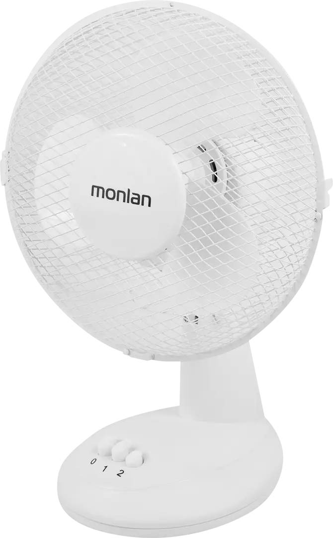 Вентилятор настольный Monlan MT-30W 30 Вт 27 см цвет белый вентилятор настольный monlan mt 50bw 50 вт 53 см черно белый